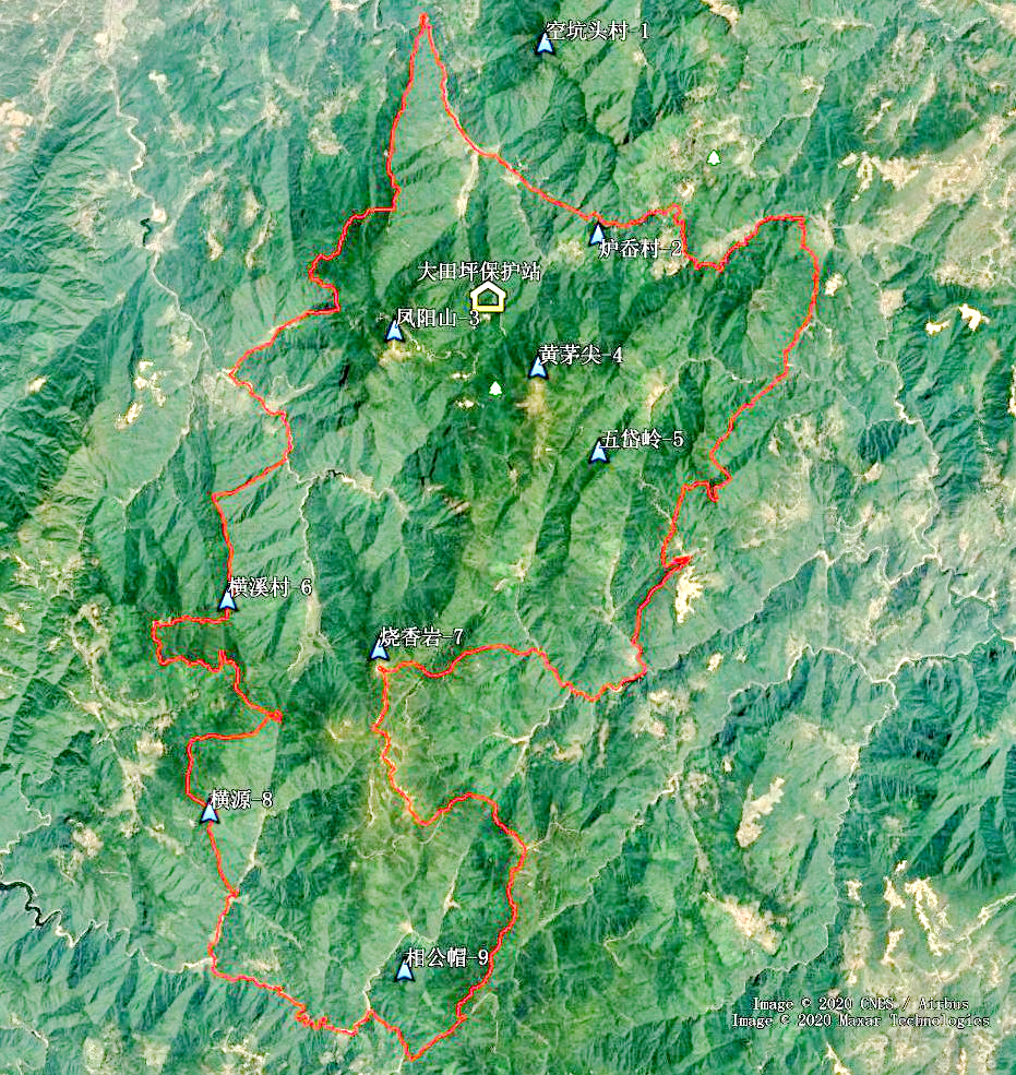 鳳陽山國(guó)家級(jí)自然保護(hù)區(qū)平面布局